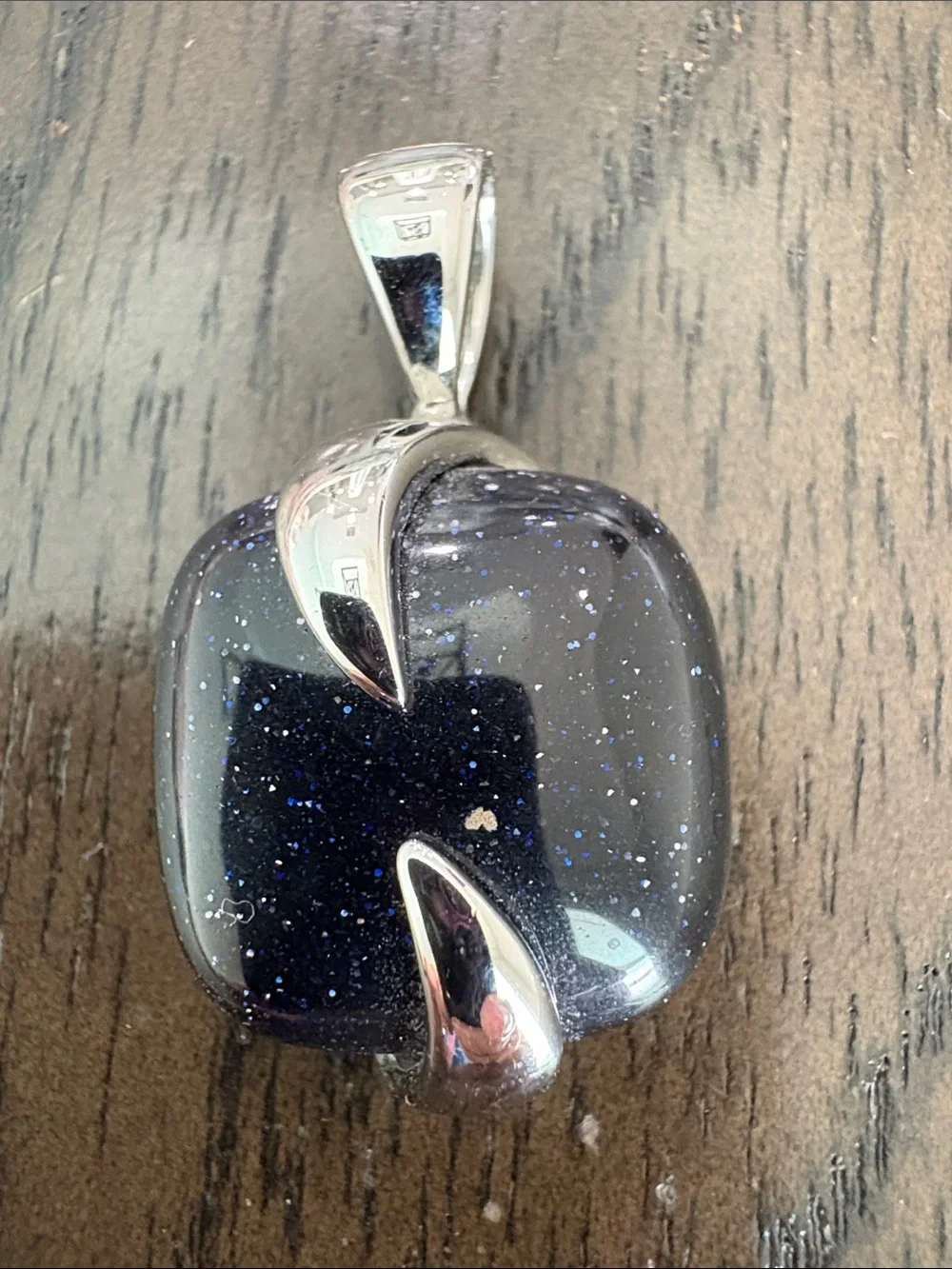 Lia Sophia Black Sparkle Glass & Mother-of-Pearl Double Drop Pendant